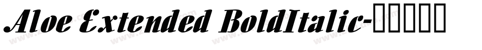 Aloe Extended BoldItalic字体转换